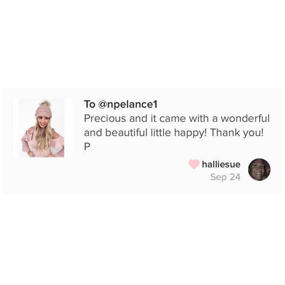 Ivory CC Knit Beanie with Faux Fur Pom - Picture 3 of 3